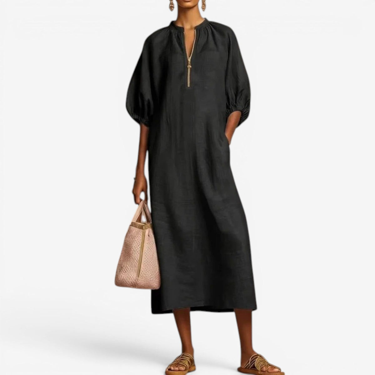 Francen | Abito midi con zip