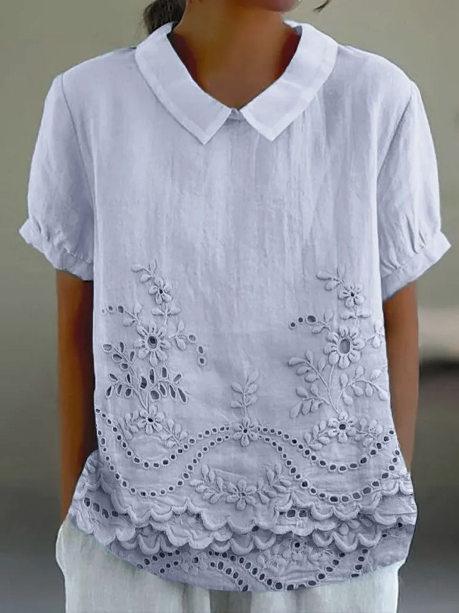 Lily | Camicia con ricami floreali
