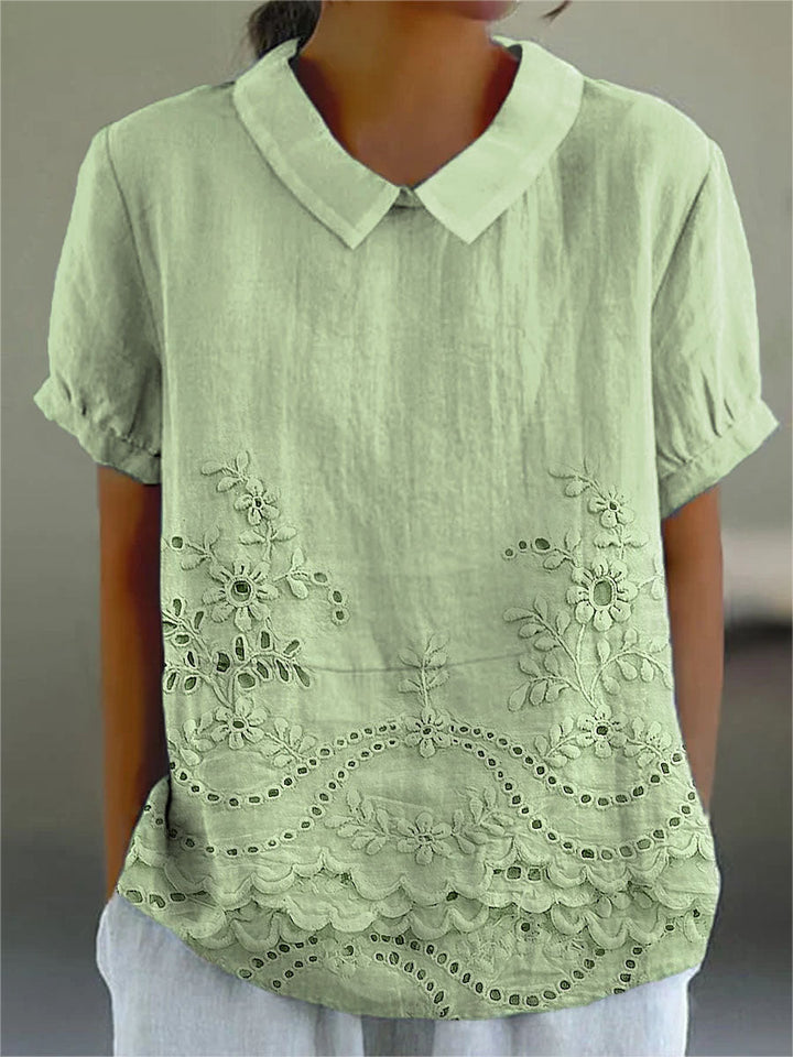 Lily | Camicia con ricami floreali
