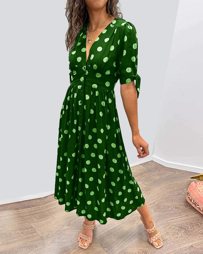 Monique | Vestido Elegante de Lunares