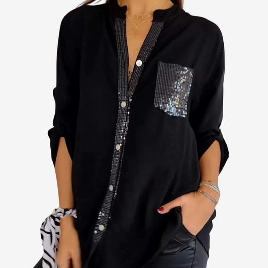 Elyn | Camicia con tasca con paillettes