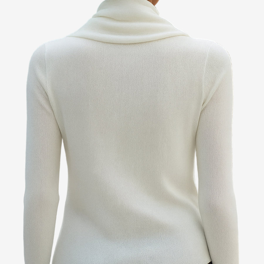Patricia | Maglione con collo drappeggiato