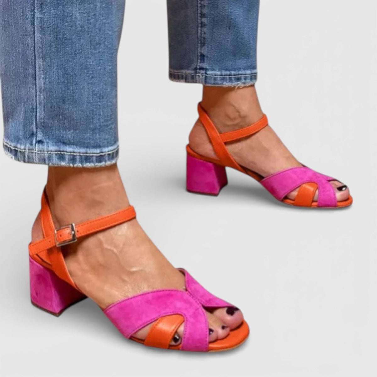 Béatrice Sandali eleganti bicolori