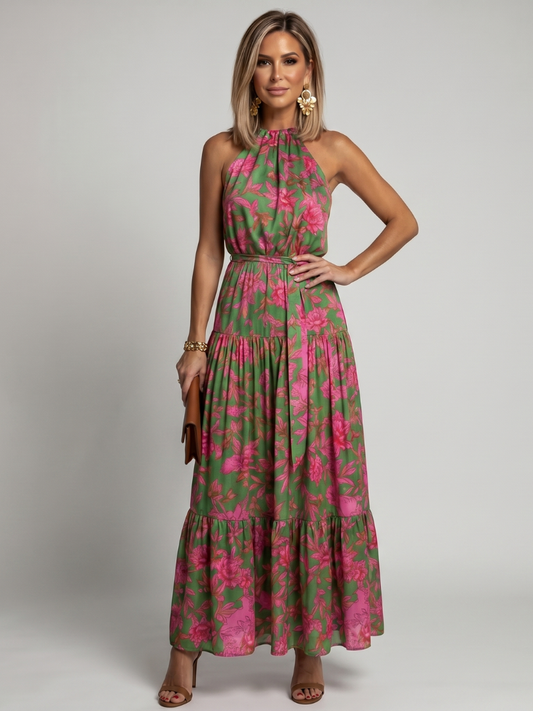 Gabriele | Abito midi halter drappeggiato
