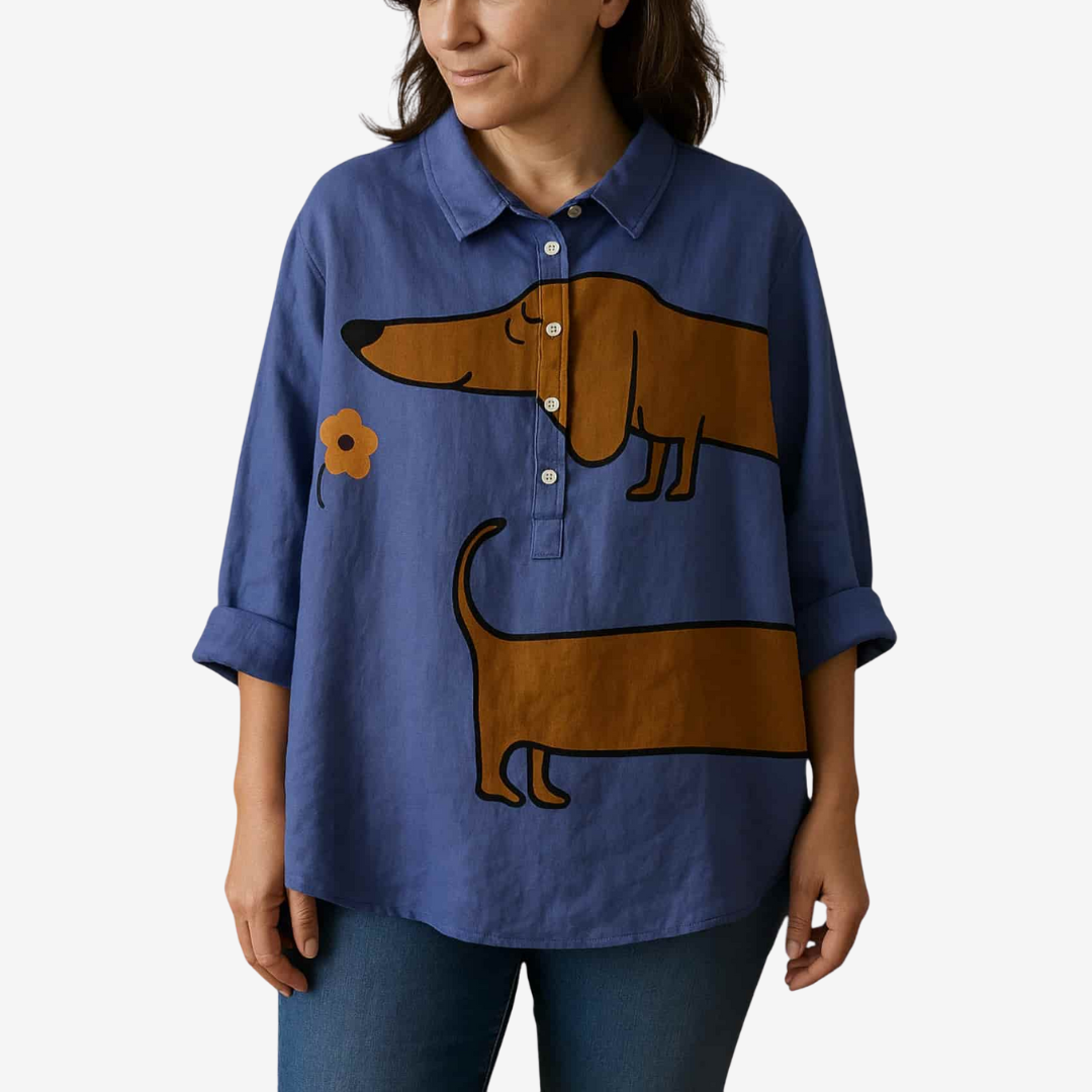 Félicie | Camicia con stampa animalier