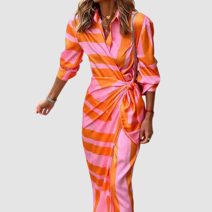 Cecilia Elegante vestido a rayas