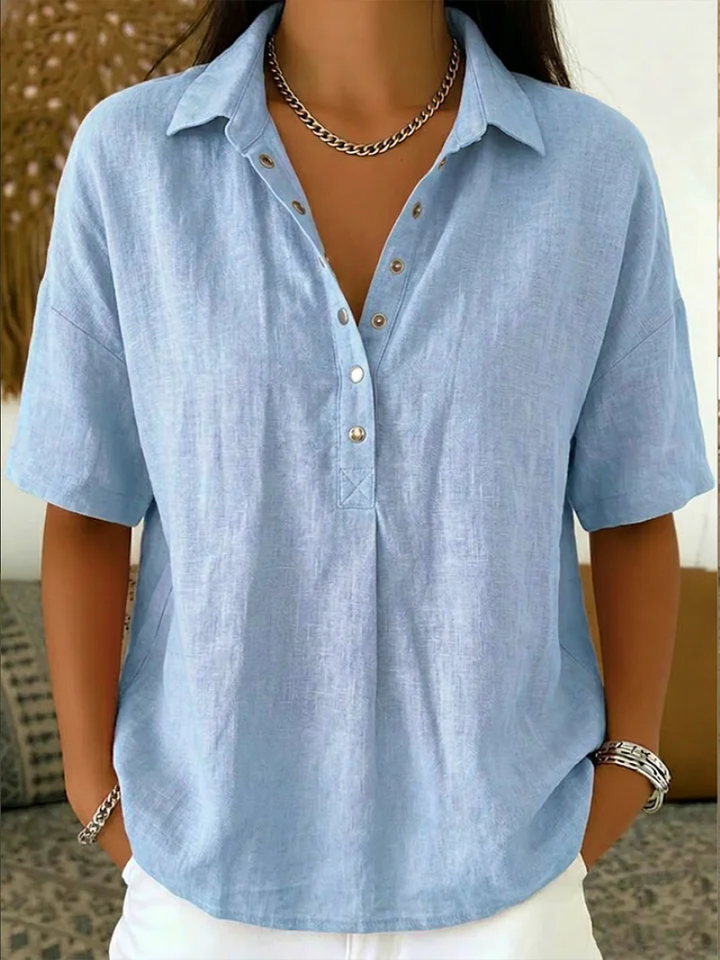 Willow | Blusa con cuello y botones