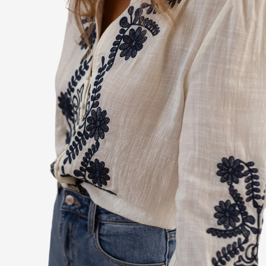 Isaure | Top ricamato