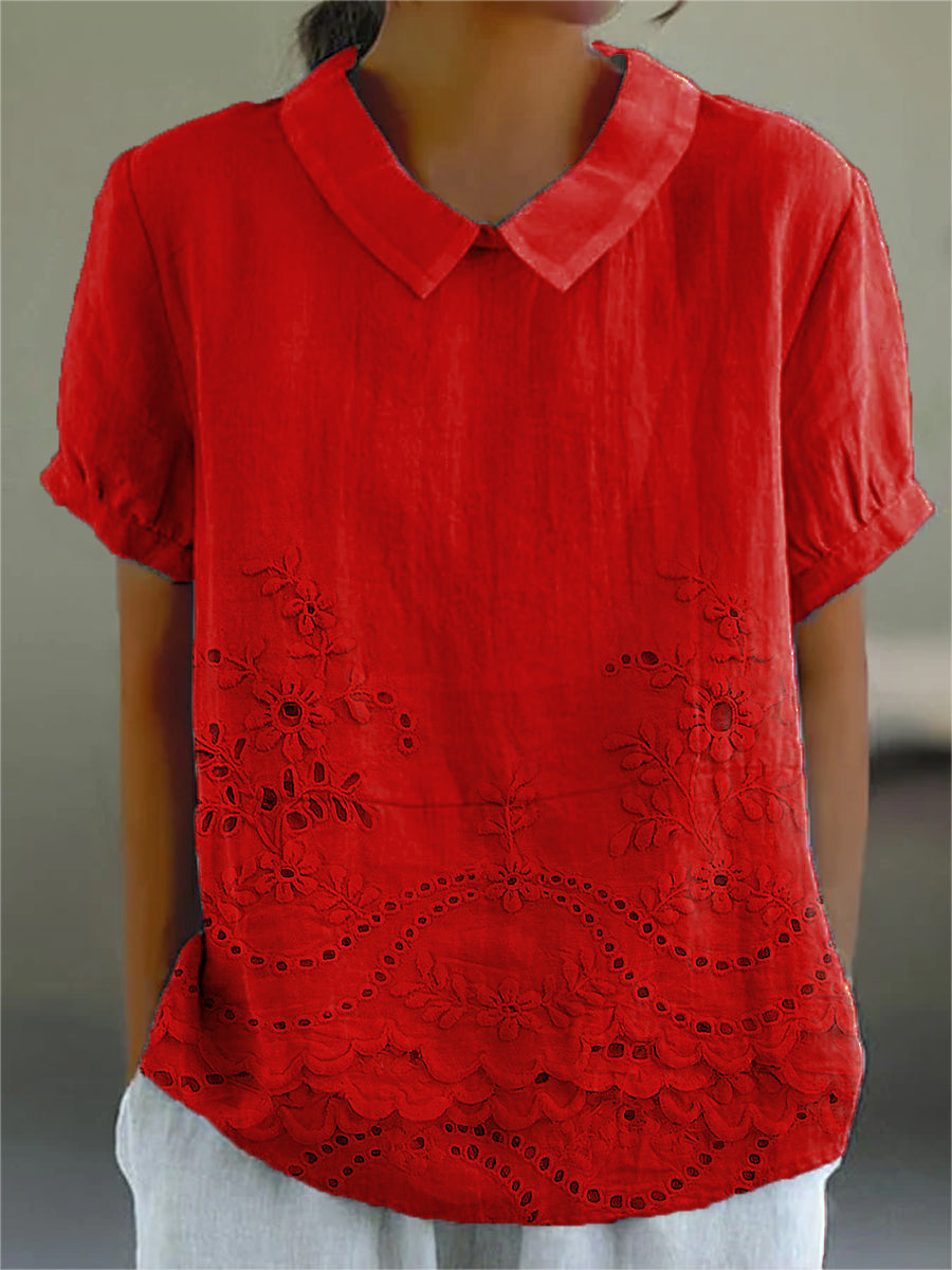 Lily | Camicia con ricami floreali