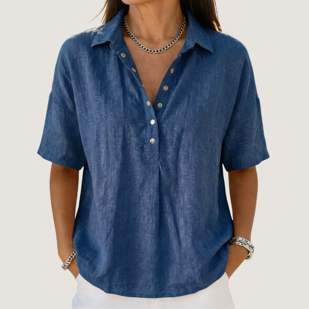 Willow | Blusa con cuello y botones