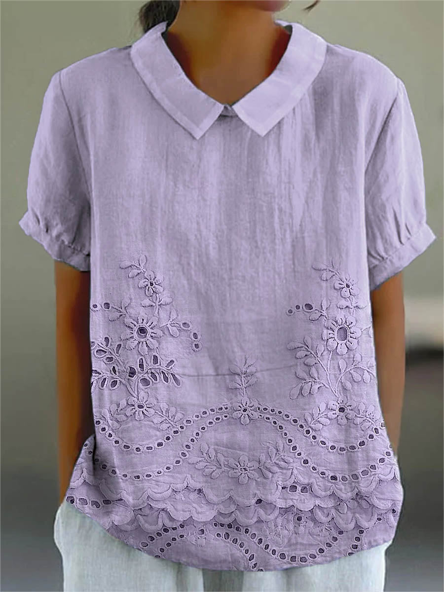 Lily | Camicia con ricami floreali