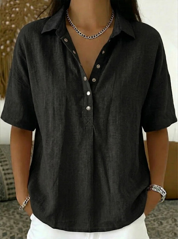 Willow | Blusa con cuello y botones