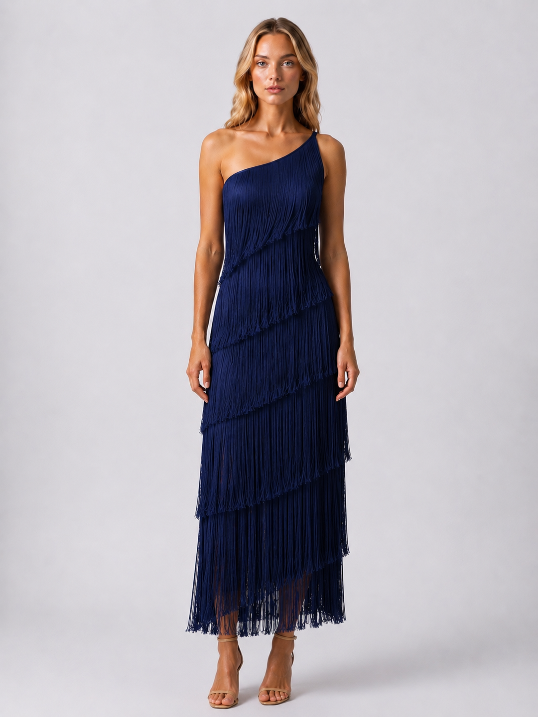 Laura | Vestido largo con flecos