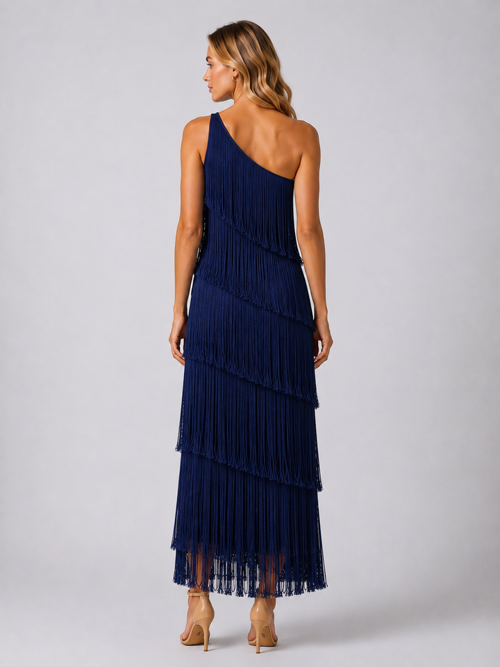 Laura | Vestido largo con flecos