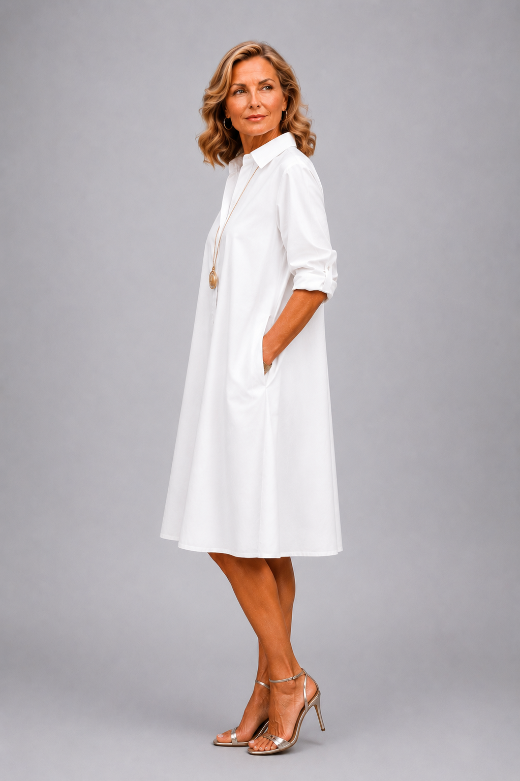 Waltraud | Vestido Midi Elegante para una Elegancia Atemporal