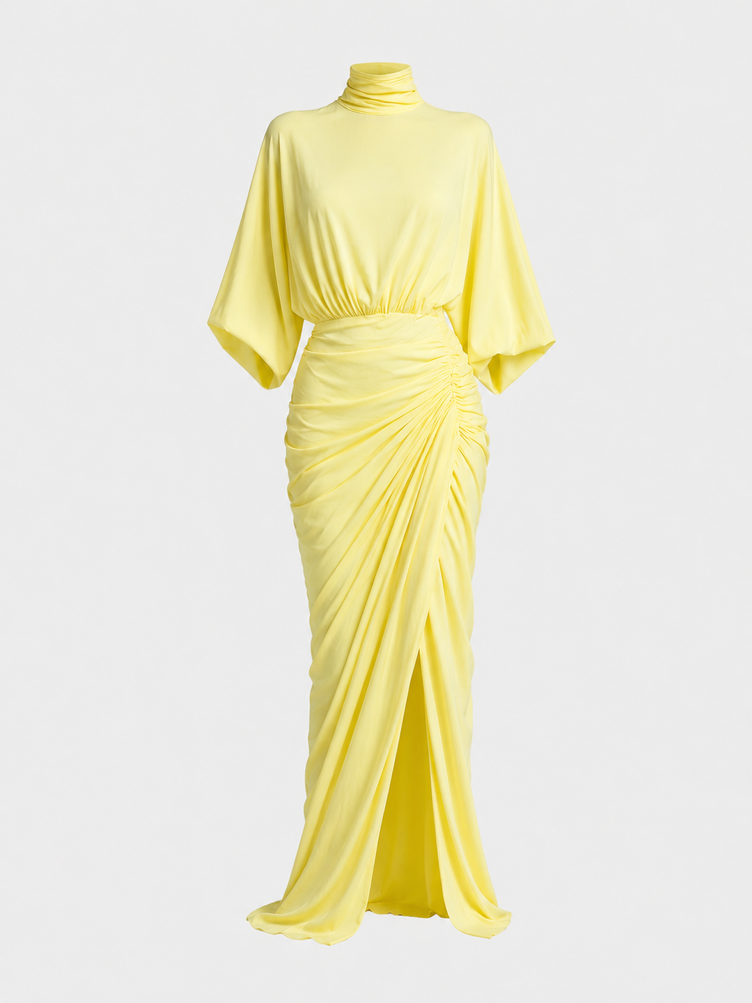 Vestido Maxi Cómodo en Mezcla Amarillo Vivo