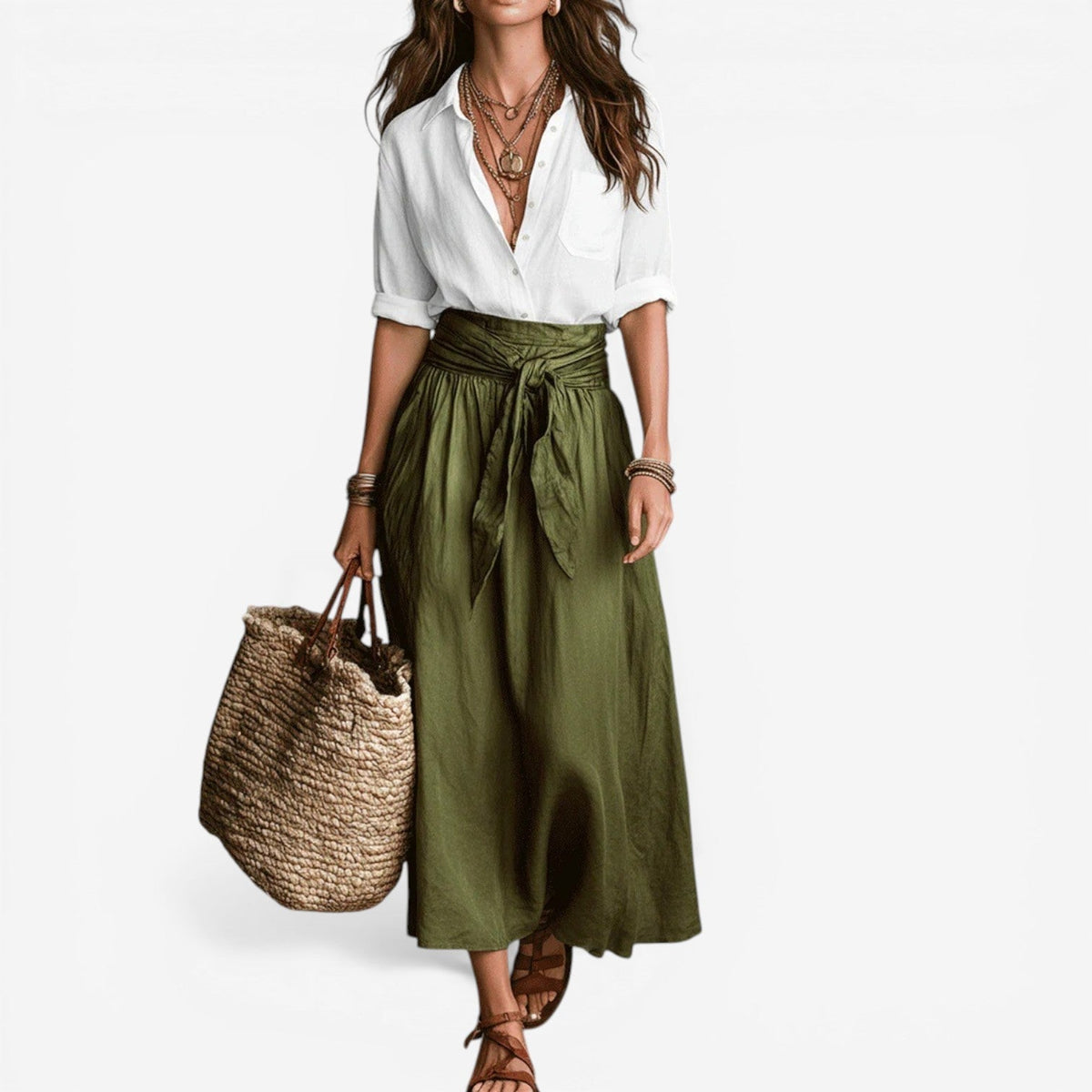 Aurea | Set gonna midi fluida