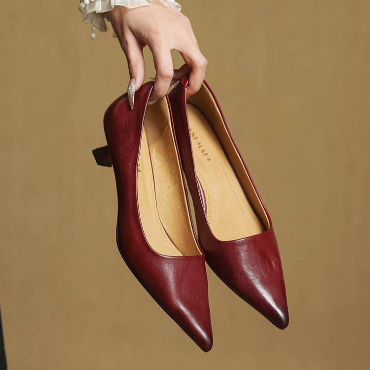 VALERIA | TACONES DE CUERO AUTÉNTICO
