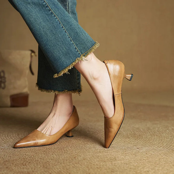 VALERIA | TACONES DE CUERO AUTÉNTICO