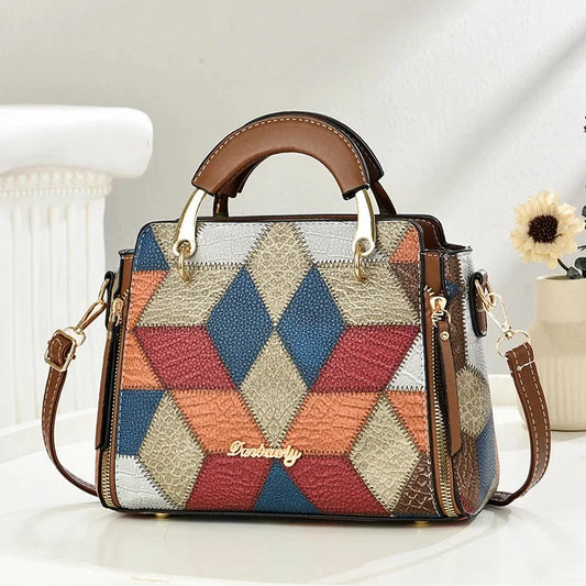 Lunori| Borsa a spalla Mosaico Essenziale