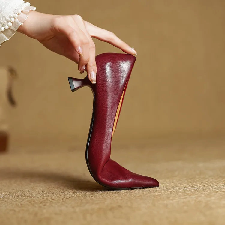VALERIA | TACONES DE CUERO AUTÉNTICO