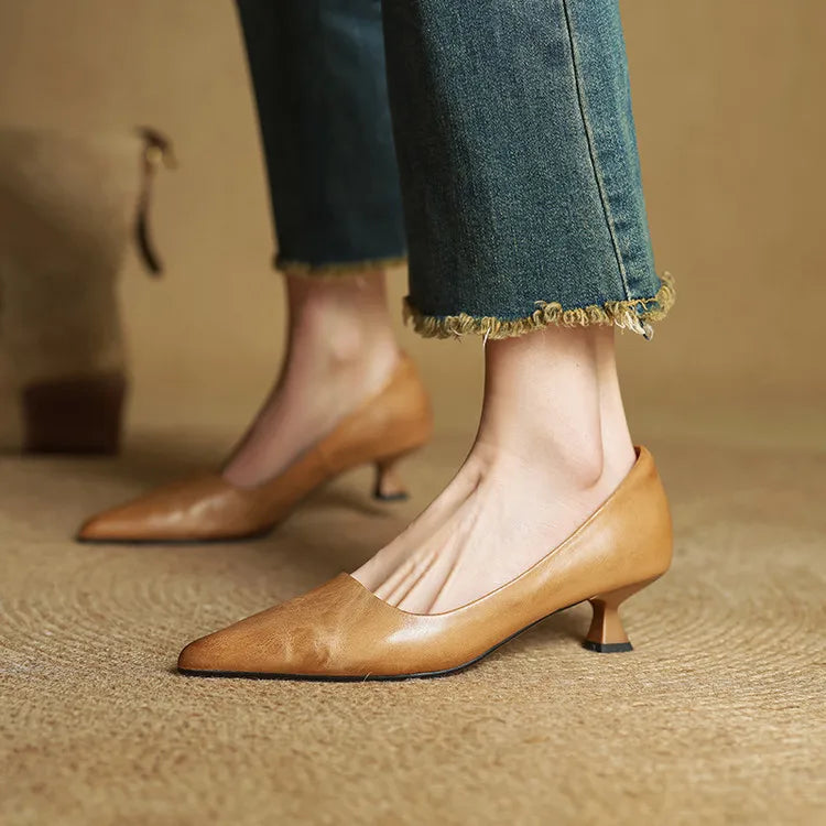 VALERIA | TACONES DE CUERO AUTÉNTICO