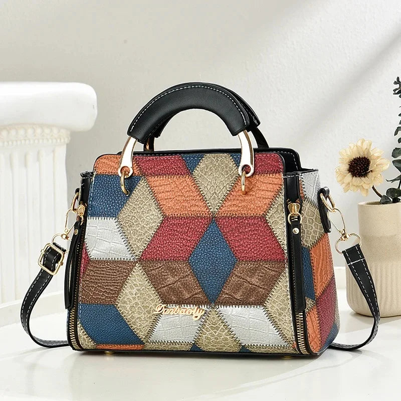 Lunori| Borsa a spalla Mosaico Essenziale