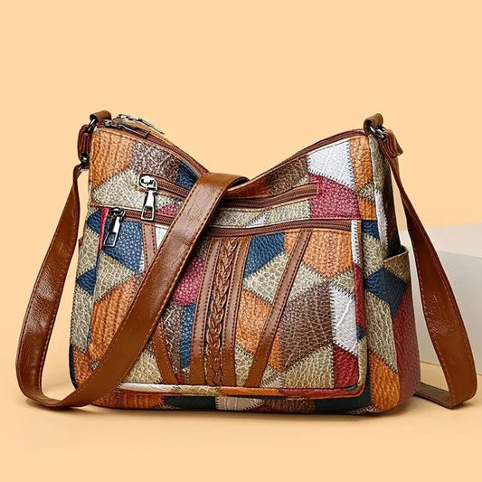Lunori| Borsa a mano in pelle mosaico