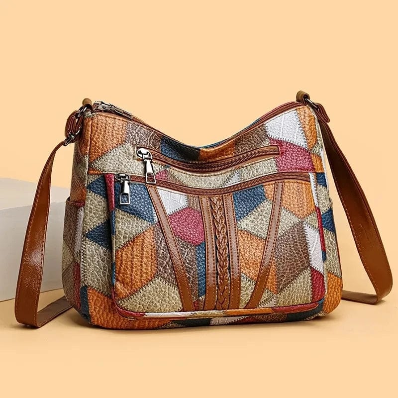 Lunori| Borsa a mano in pelle mosaico