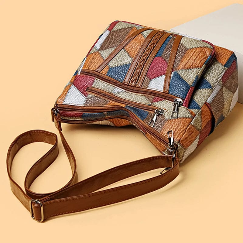 Lunori| Borsa a mano in pelle mosaico