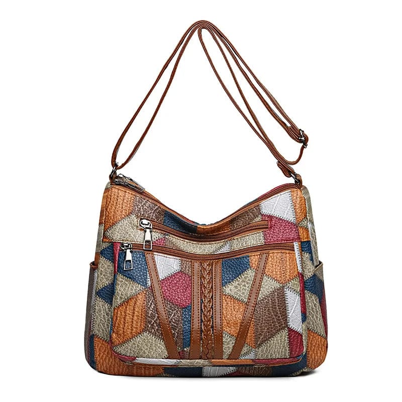 Lunori| Borsa a mano in pelle mosaico