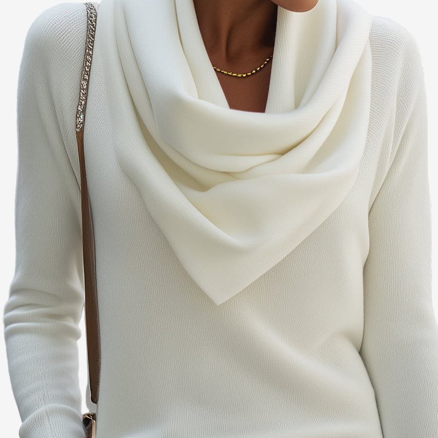 Patricia | Maglione con collo drappeggiato