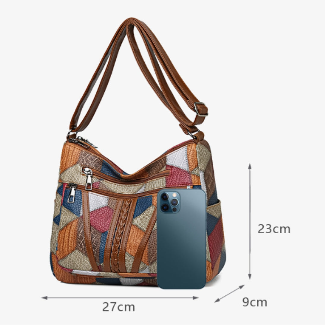Lunori| Borsa a mano in pelle mosaico
