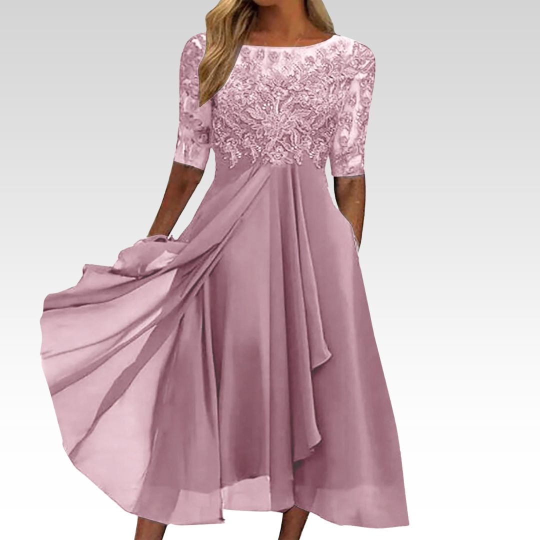 Zaria – El vestido midi de encaje favorecedor