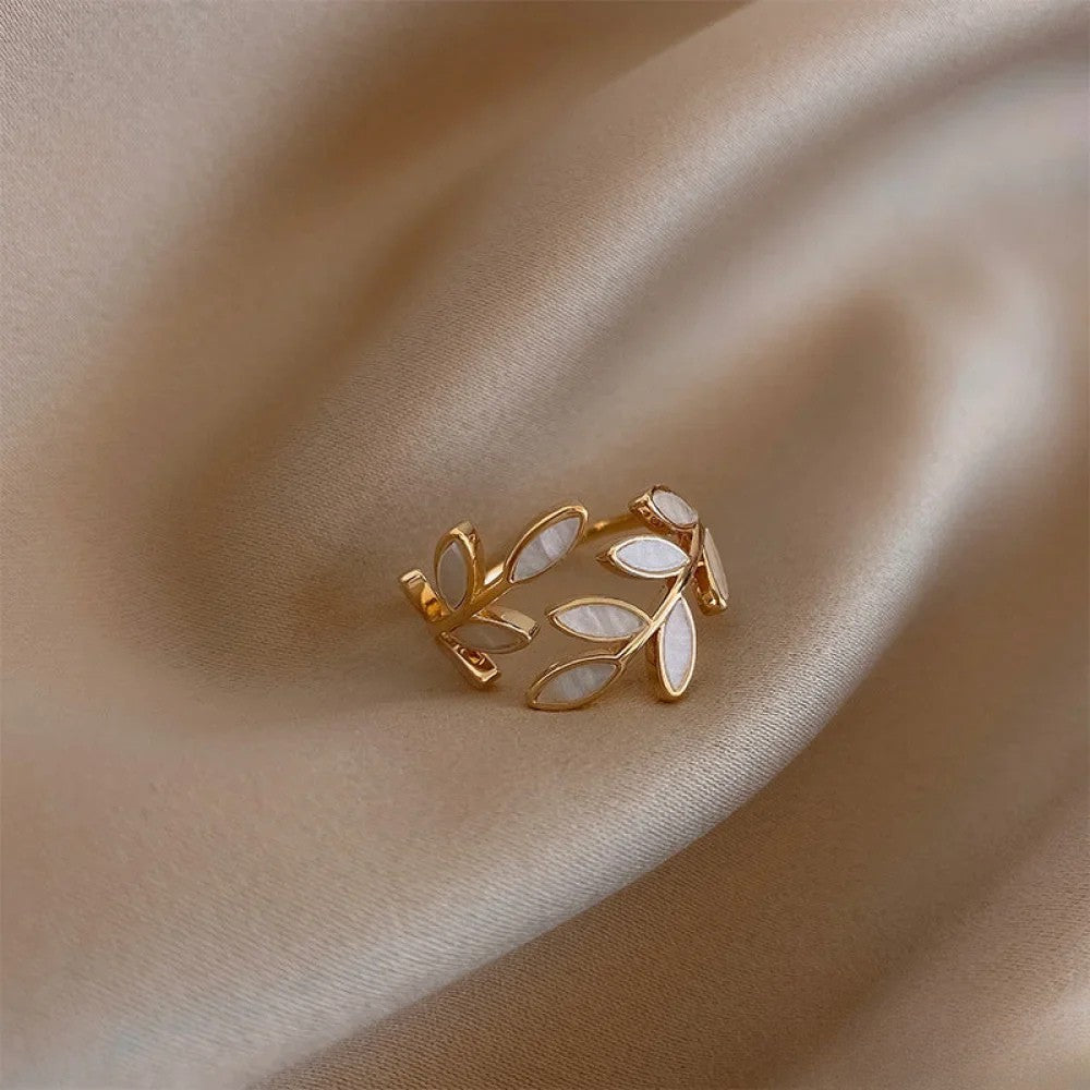 Issabeau | Anello regolabile con fogliame