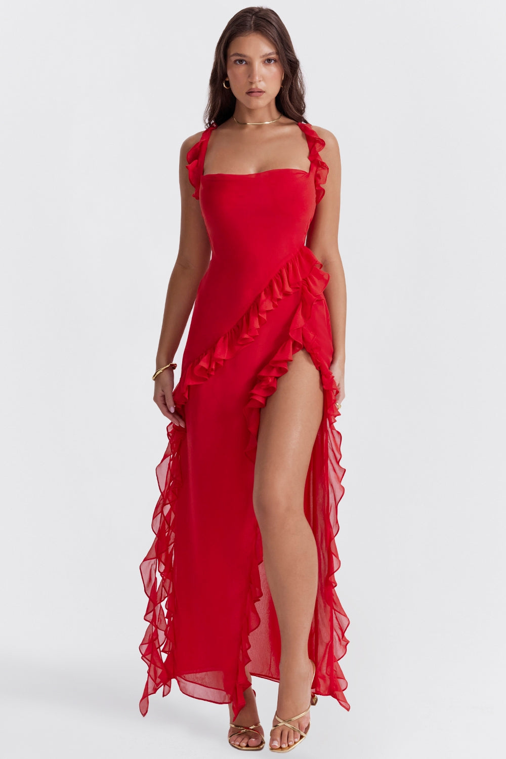 Dalia | Vestido largo con volantes