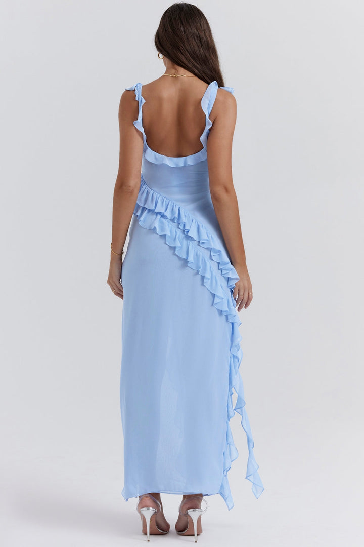 Dalia | Vestido largo con volantes
