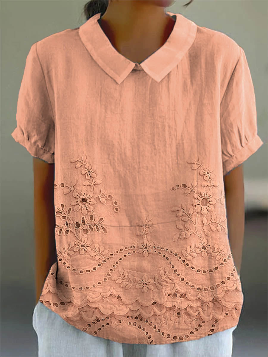 Lily | Camicia con ricami floreali