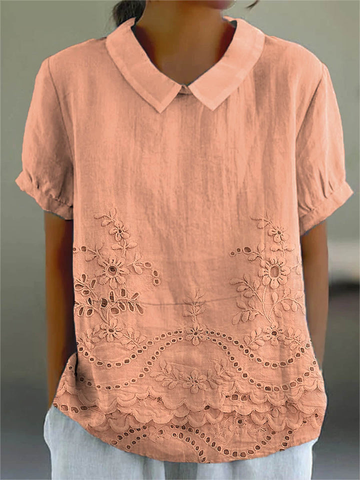 Lily | Camicia con ricami floreali