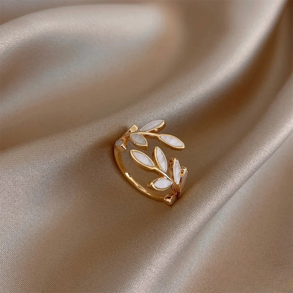 Issabeau | Anello regolabile con fogliame