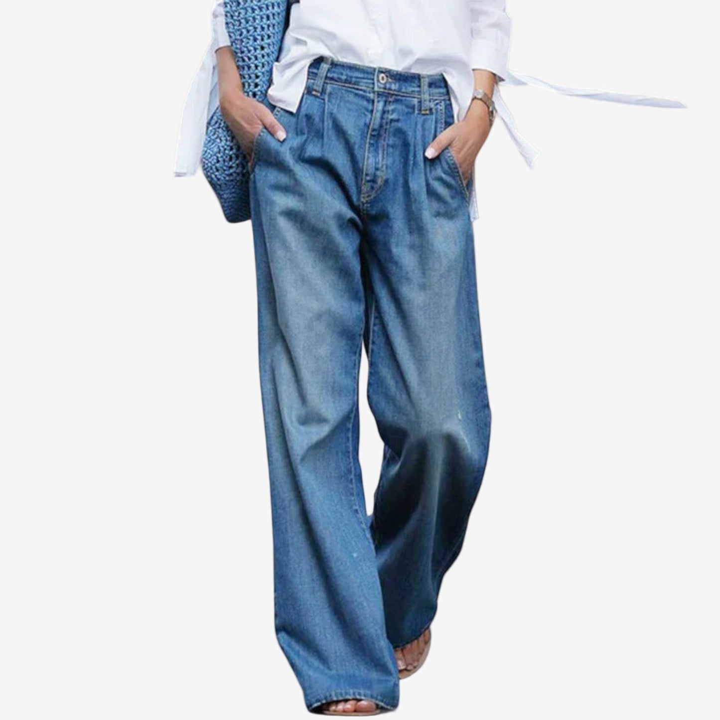 Leora | Jeans a vita larga
