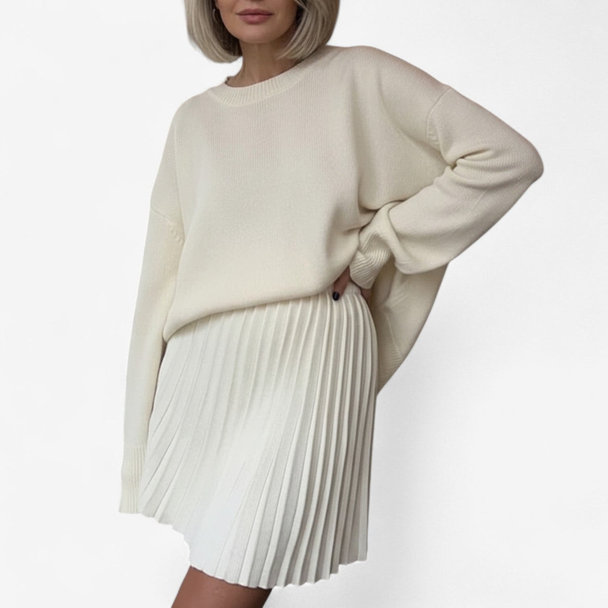 Marie | Completo maglione plissettato