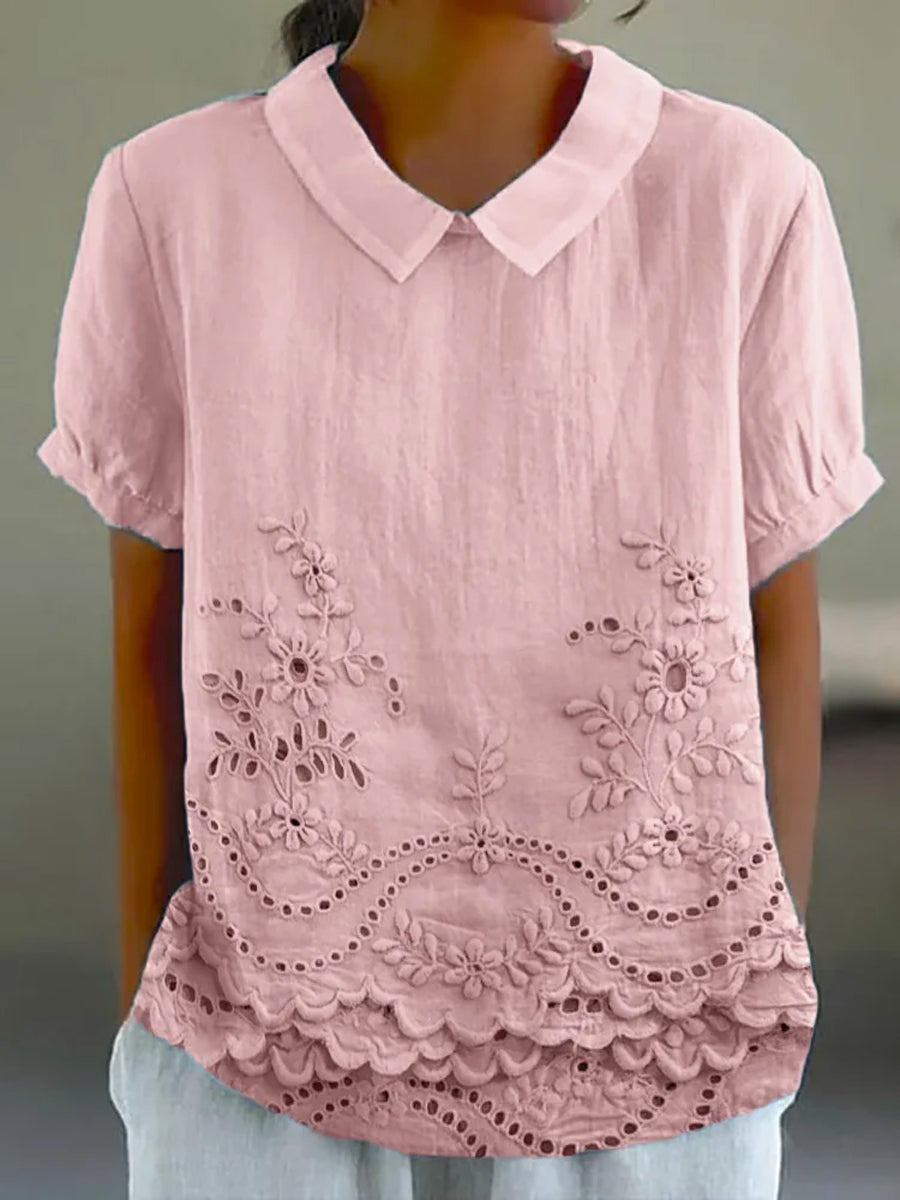 Lily | Camicia con ricami floreali