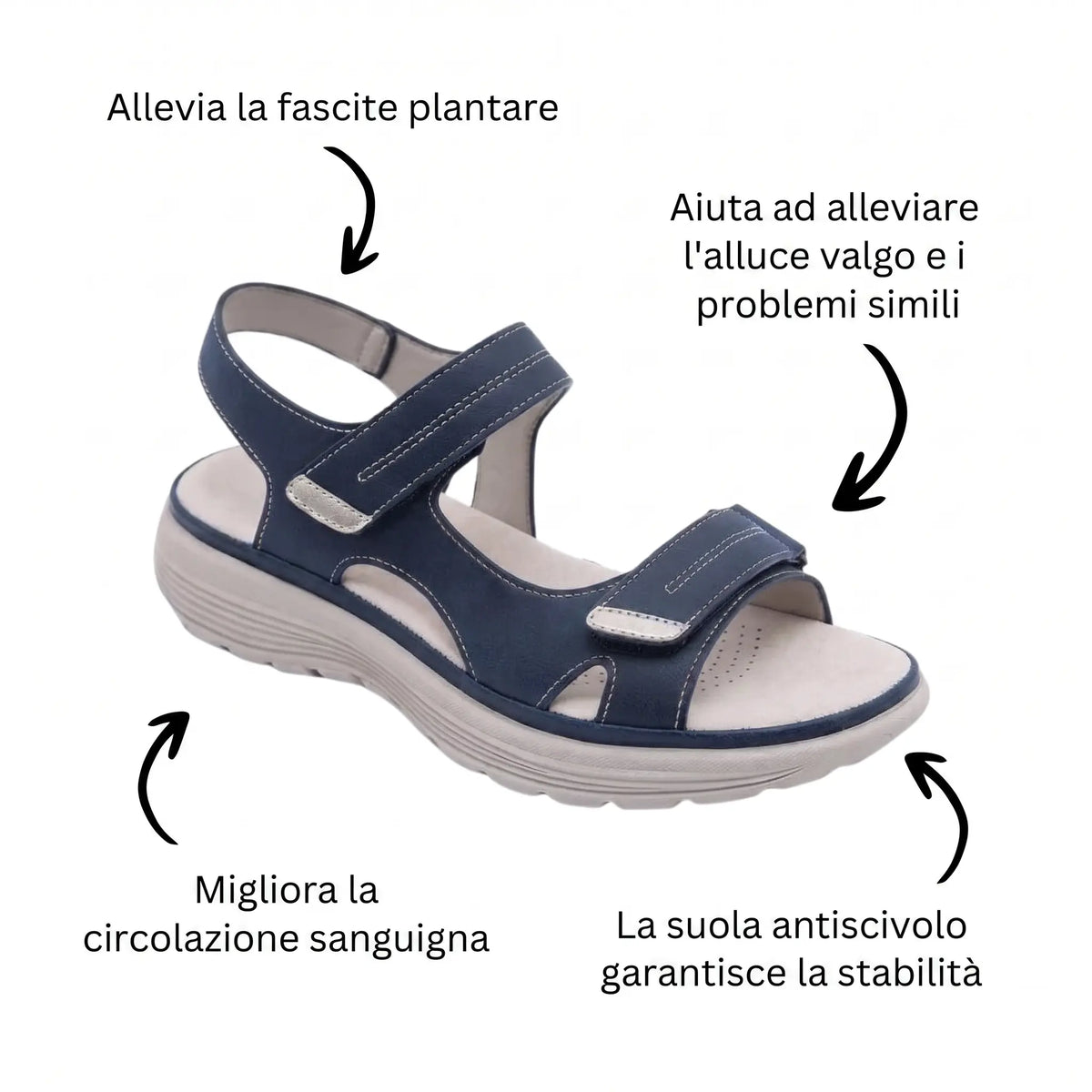Soline Sandali Ortopedici Antiscivolo