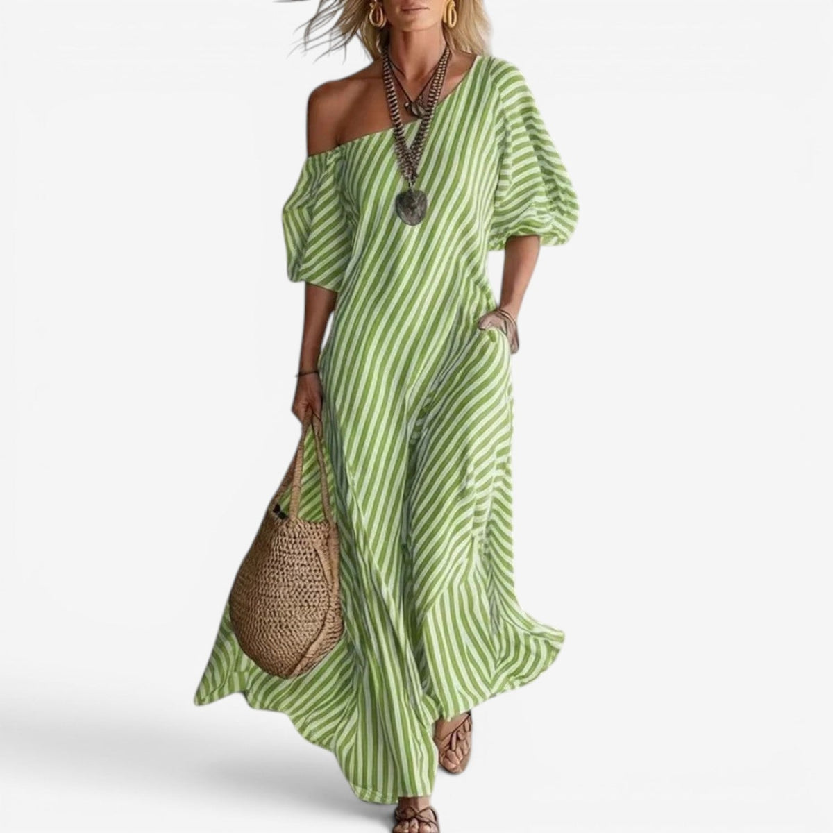 Izzy | Maxi vestito con spalle scoperte