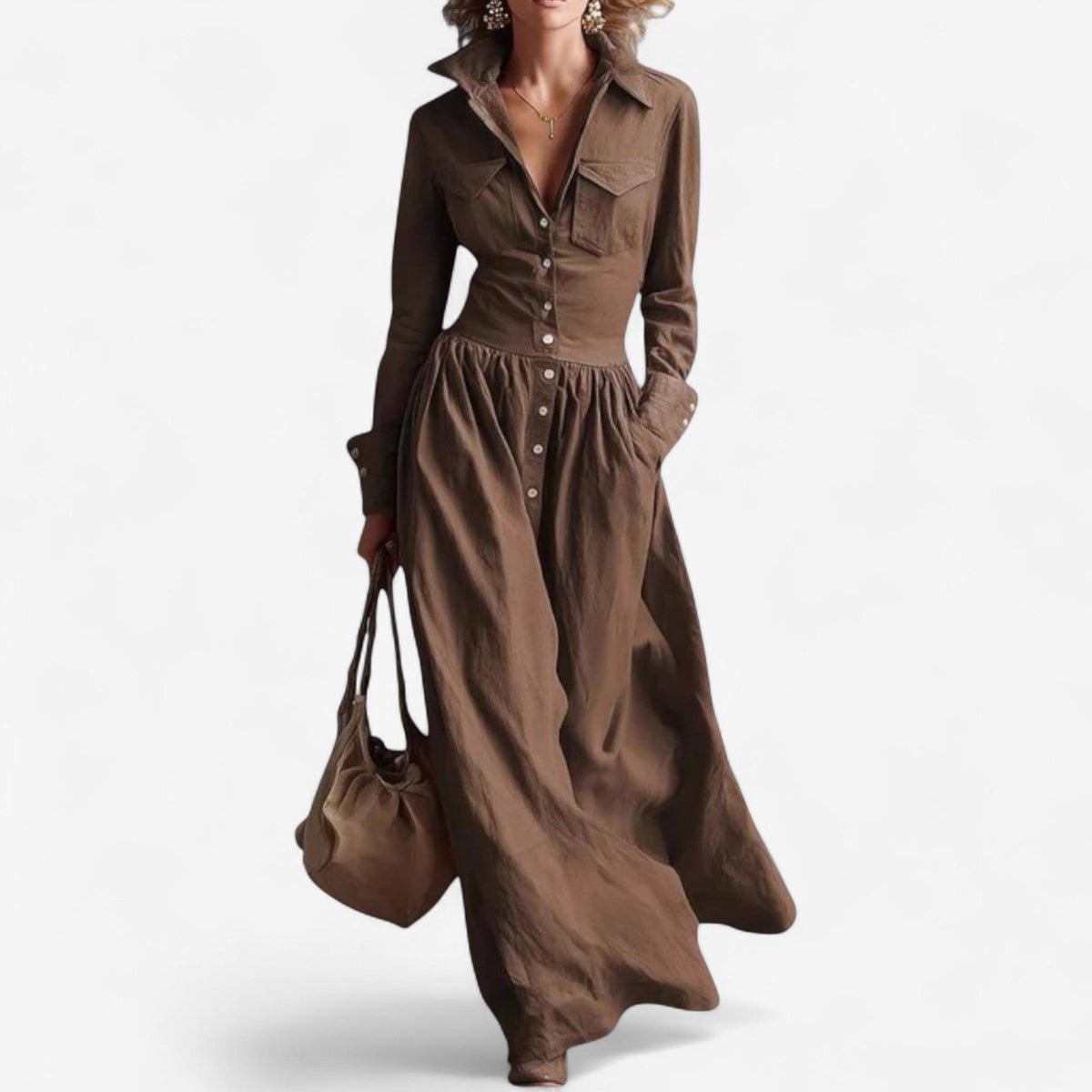 Janine | Elegante abito con bottoni