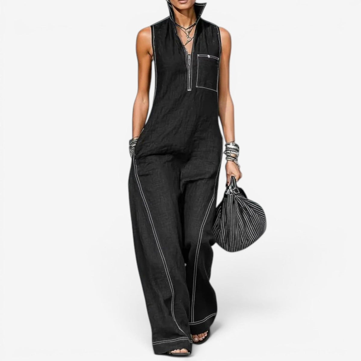 Tanya | Jumpsuit senza maniche con zip