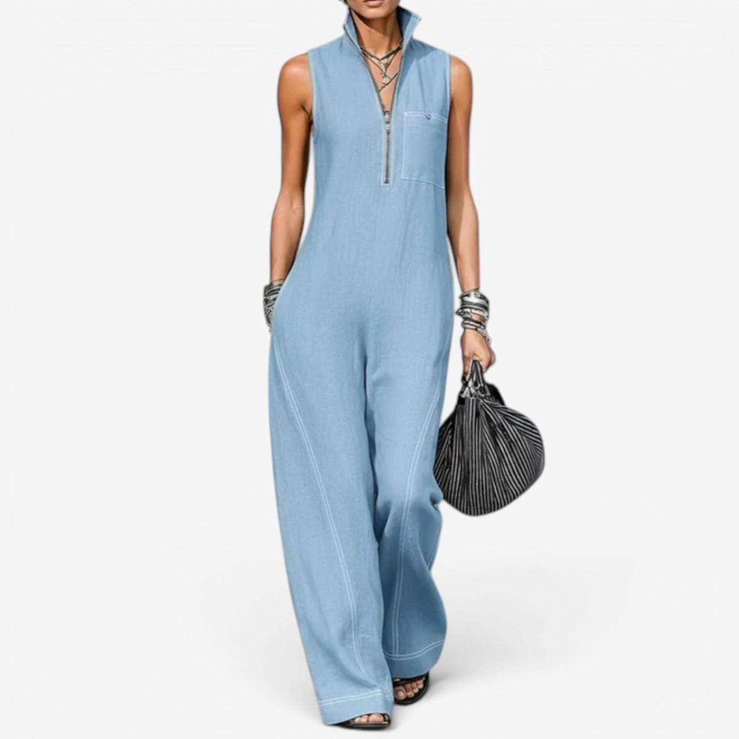 Tanya | Jumpsuit senza maniche con zip