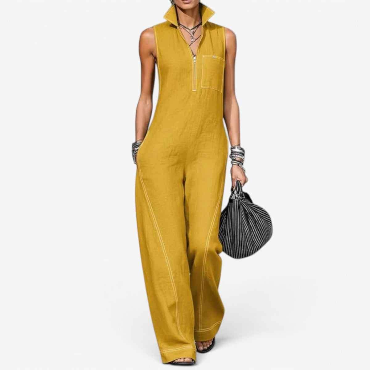 Tanya | Jumpsuit senza maniche con zip