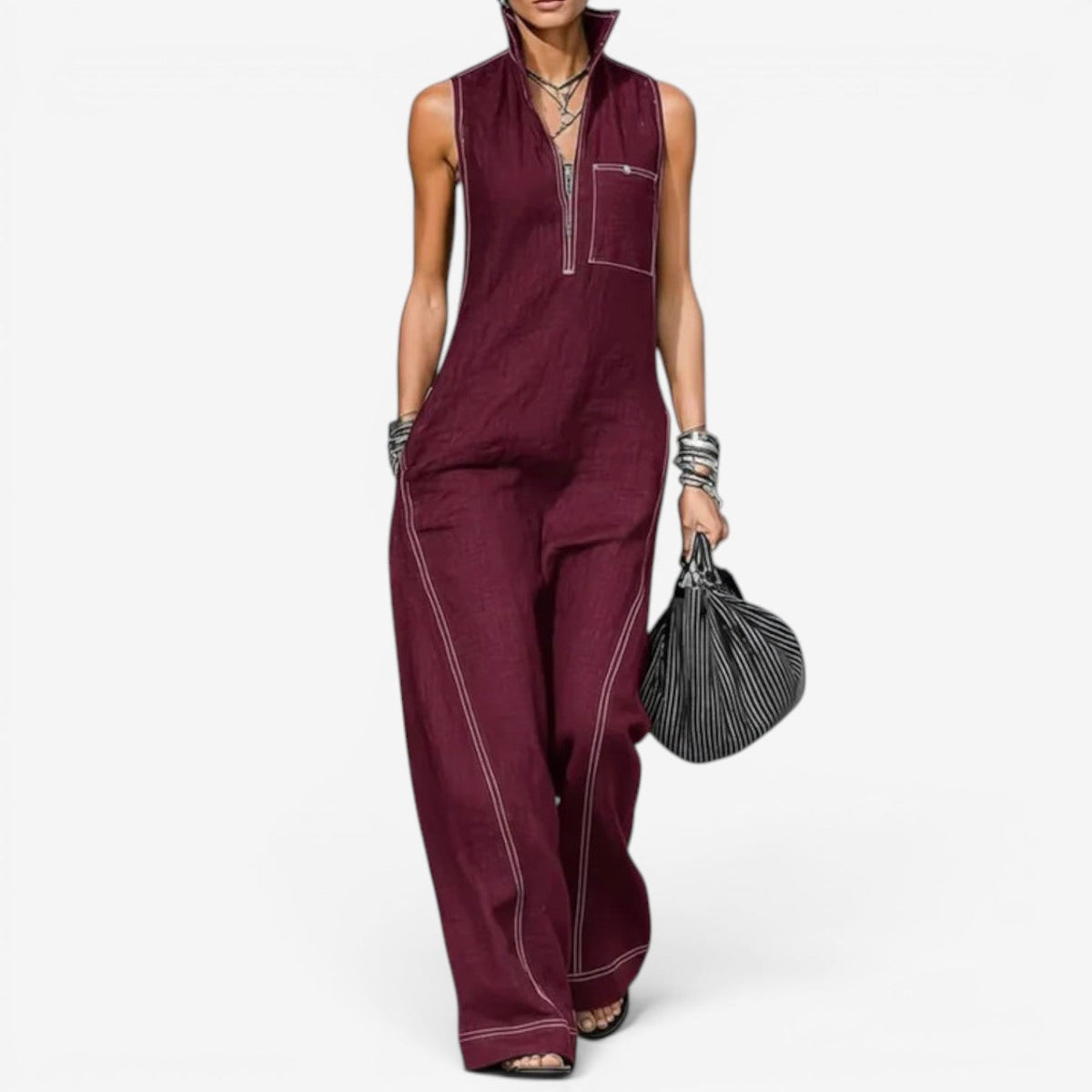 Tanya | Jumpsuit senza maniche con zip